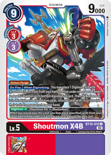 Digimon TCG Card BT10-012 Shoutmon X4B