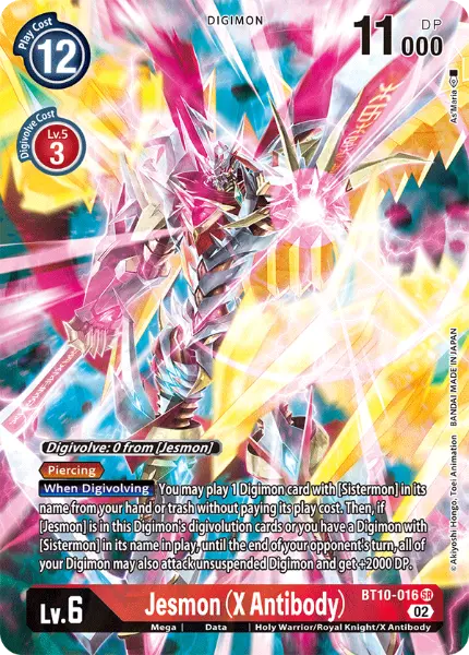 Digimon TCG Card 'BT10-016_P1' 'Jesmon (X Antibody)'