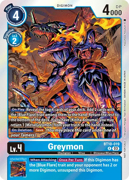 Digimon TCG Card BT10-019_P1 Greymon