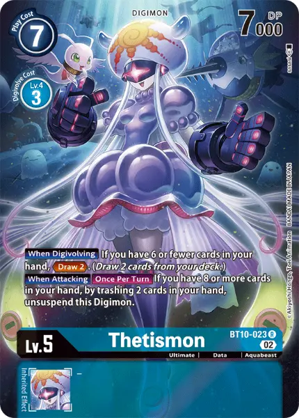 Digimon TCG Card BT10-023_P1 Thetismon