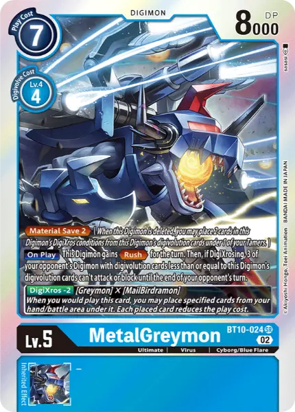 Deck Blue Flare - 7th with preview of card BT10-024