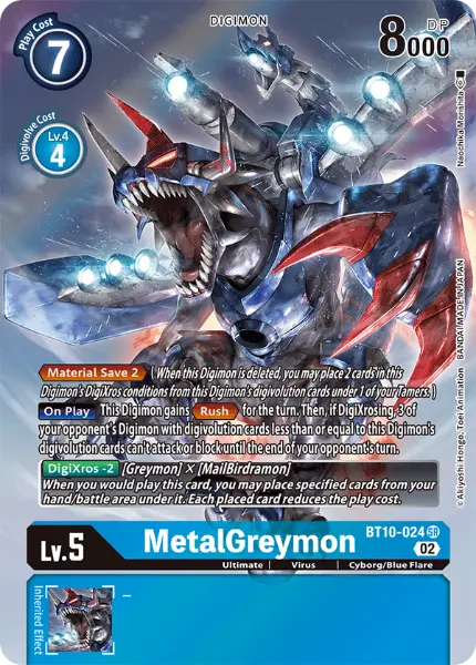 Digimon TCG Card BT10-024_P1 MetalGreymon