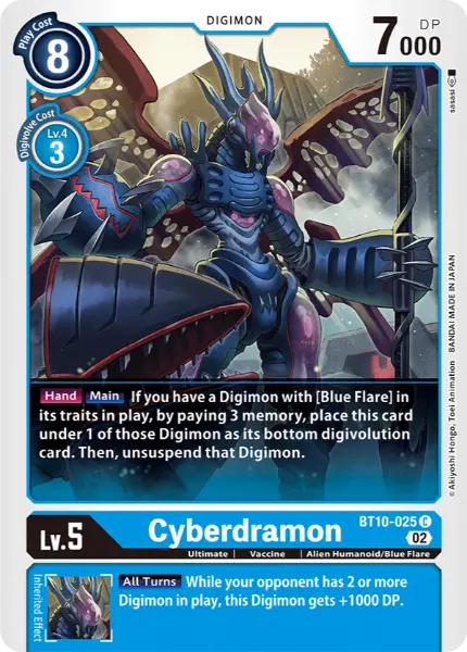 Digimon TCG Card BT10-025 Cyberdramon