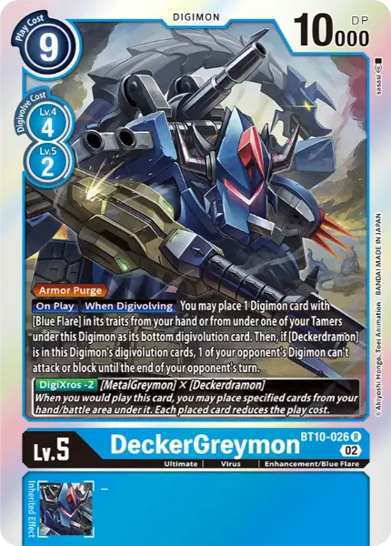 Digimon TCG Card BT10-026 DeckerGreymon