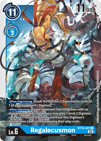 Digimon TCG Card BT10-027 Regalecusmon