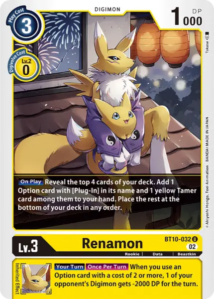 Digimon TCG Card 'BT10-032' 'Renamon'