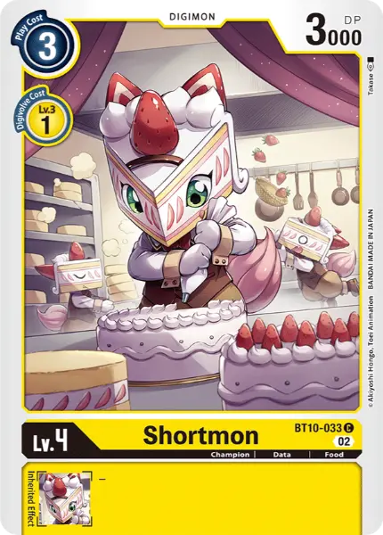 Digimon TCG Card BT10-033 Shortmon