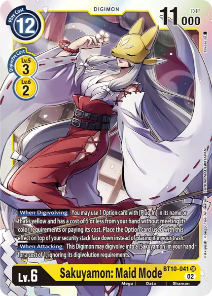 Digimon TCG Card 'BT10-041' 'Sakuyamon: Maid Mode'