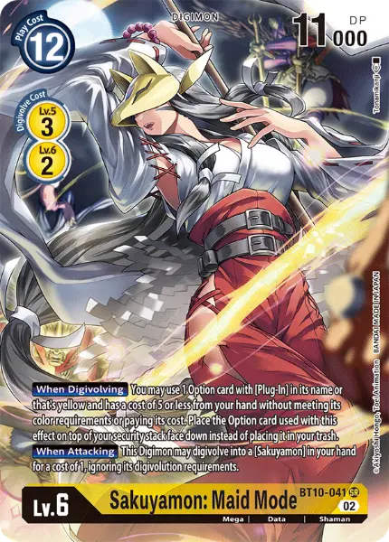 Digimon TCG Card 'BT10-041_P1' 'Sakuyamon: Maid Mode'