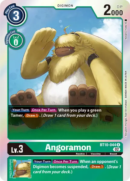 Digimon TCG Card BT10-044 Angoramon
