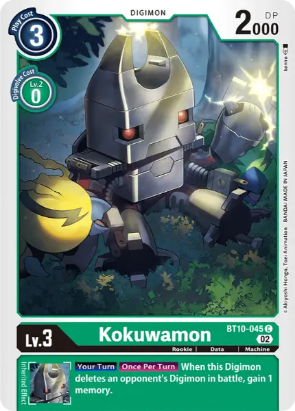 Digimon TCG Card 'BT10-045' 'Kokuwamon'