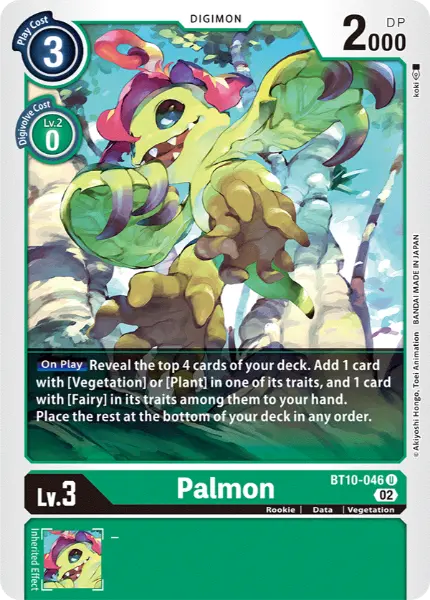 Digimon TCG Card BT10-046 Palmon
