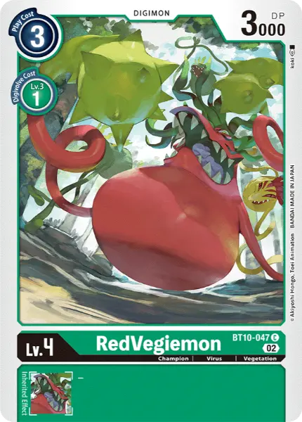 Digimon TCG Card BT10-047 RedVegiemon
