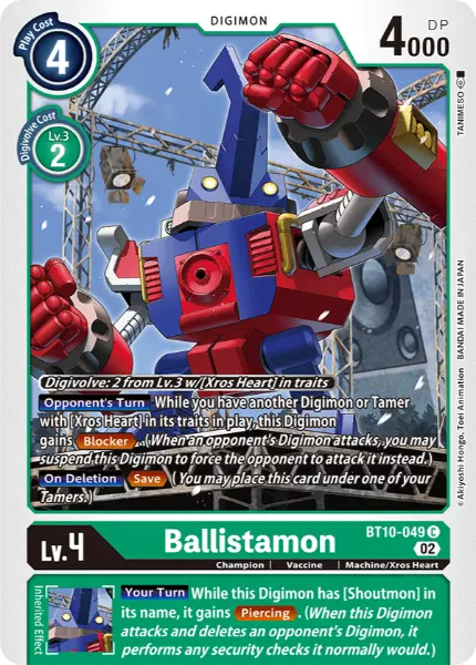 Digimon TCG Card BT10-049 Ballistamon