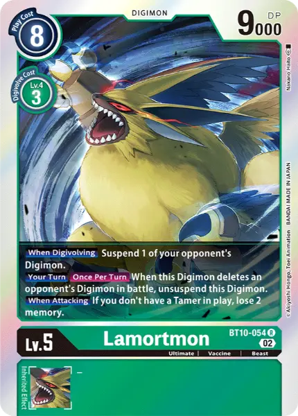 Digimon TCG Card BT10-054 Lamortmon