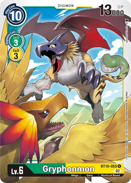 Digimon TCG Card BT10-055 Gryphonmon