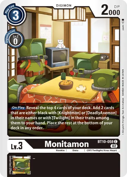 Digimon TCG Card BT10-058 Monitamon