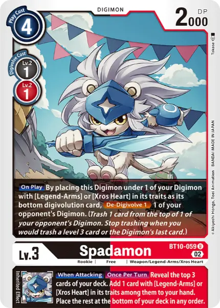 Digimon TCG Card 'BT10-059' 'Spadamon'