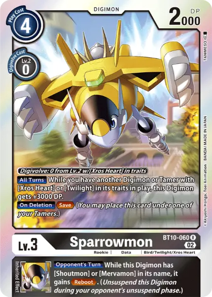 Digimon TCG Card BT10-060 Sparrowmon
