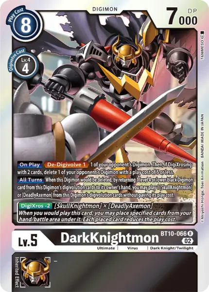 Digimon TCG Card BT10-066 DarkKnightmon