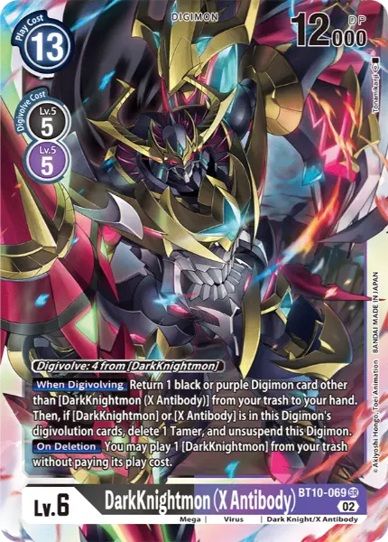 Digimon TCG Card BT10-069 DarkKnightmon (X Antibody)