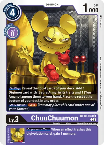 Digimon TCG Card BT10-073 ChuuChuumon