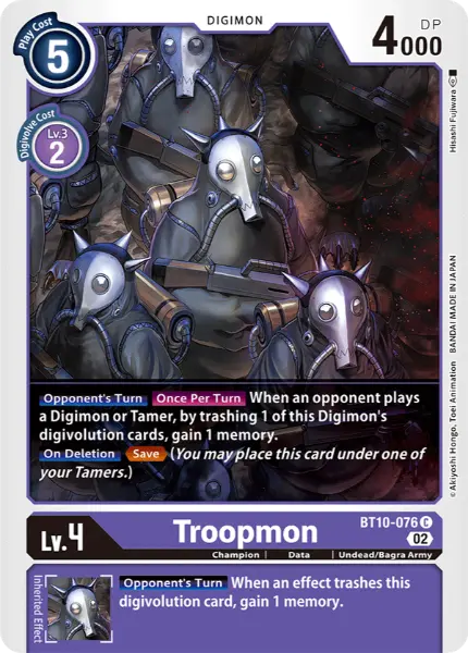 Digimon TCG Card BT10-076 Troopmon