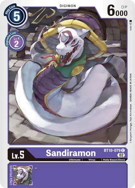 Digimon TCG Card BT10-079 Sandiramon