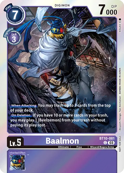 Digimon TCG Card 'BT10-081_P1' 'Baalmon'