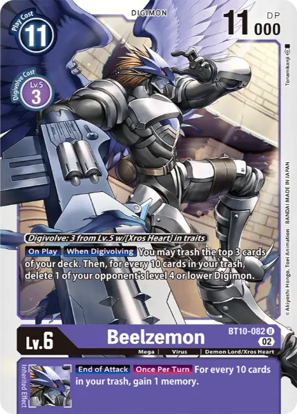 Digimon TCG Card BT10-082 Beelzemon