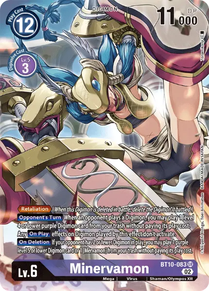 Digimon TCG Card BT10-083_P1 Minervamon