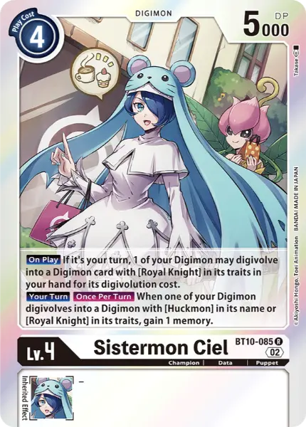 Digimon TCG Card BT10-085 Sistermon Ciel