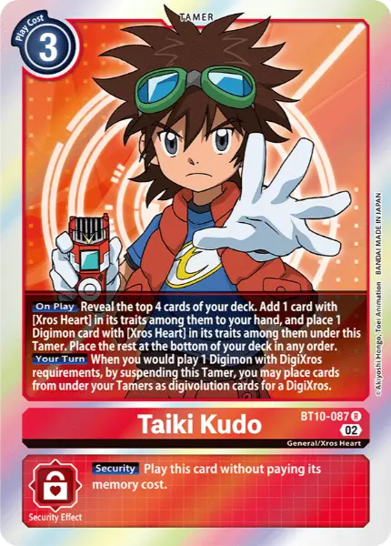 Digimon TCG Card 'BT10-087' 'Taiki Kudo'