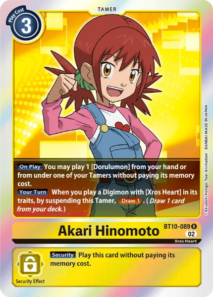 Digimon TCG Card 'BT10-089' 'Akari Hinomoto'
