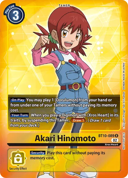 Digimon TCG Card 'BT10-089_P1' 'Akari Hinomoto'