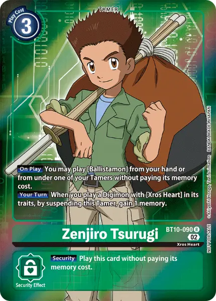 Digimon TCG Card 'BT10-090_P1' 'Zenjiro Tsurugi'