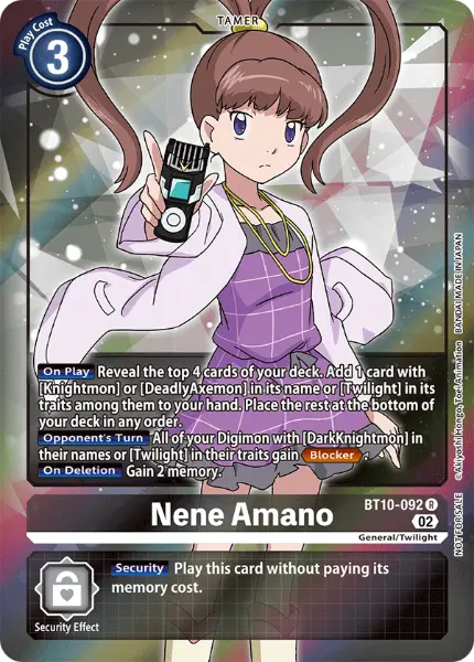 Digimon TCG Card BT10-092_P1 Nene Amano