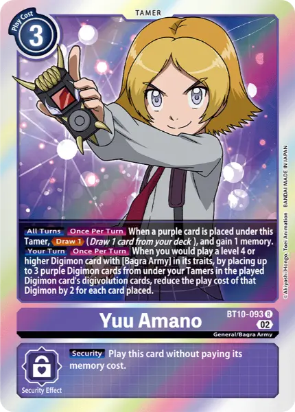 Digimon TCG Card 'BT10-093' 'Yuu Amano'