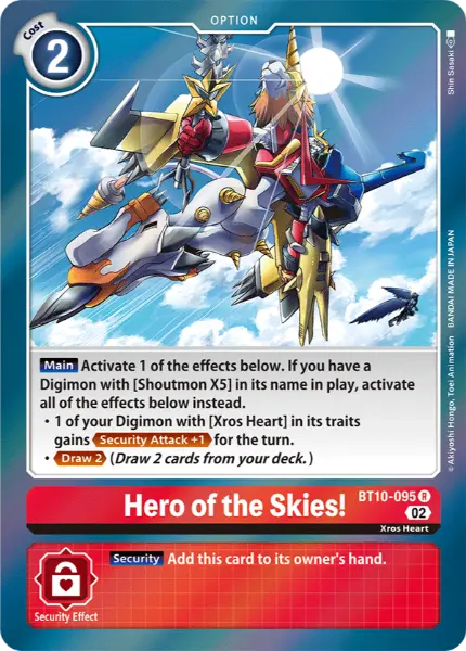 Digimon TCG Card 'BT10-095' 'Hero of the Skies!'