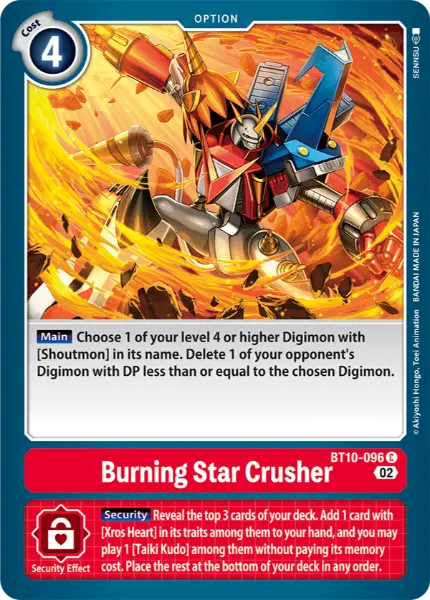 Digimon TCG Card 'BT10-096' 'Burning Star Crusher'