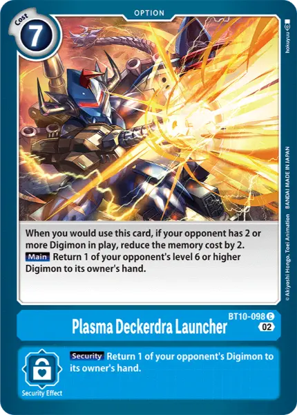 Digimon TCG Card 'BT10-098' 'Plasma Deckerdra Launcher'