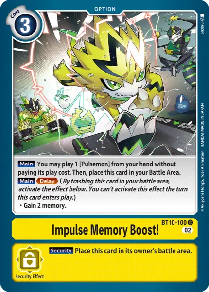 Digimon TCG Card 'BT10-100' 'Impulse Memory Boost!!'