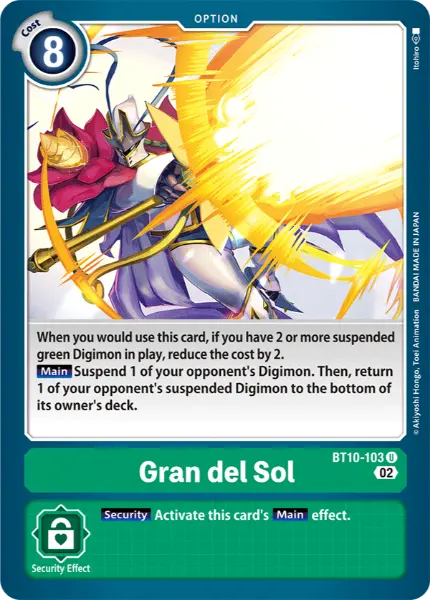 Digimon TCG Card 'BT10-103' 'Gran Del Sol'