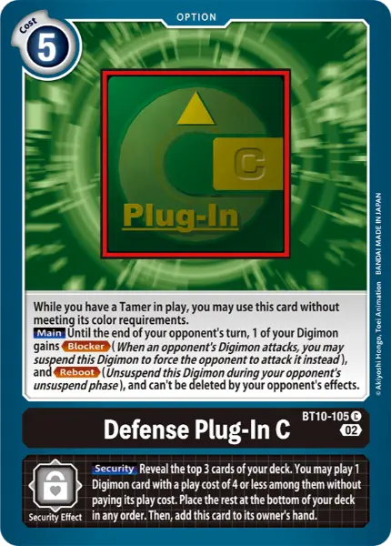 Digimon TCG Card BT10-105 Defense Plug-in C