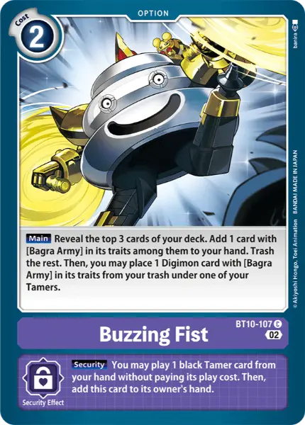 Digimon TCG Card 'BT10-107' 'Buzzing Fist'