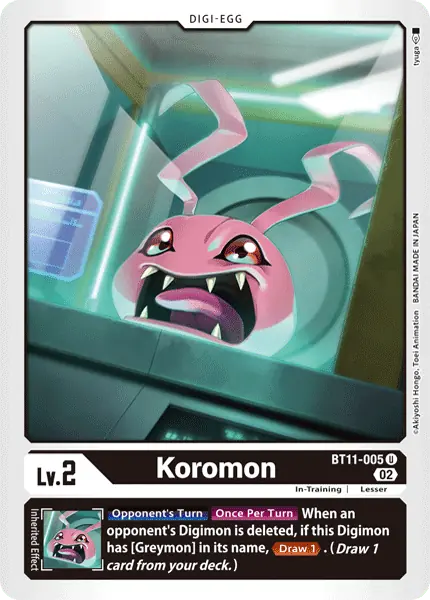 Digimon TCG Card 'BT11-005' 'Koromon'