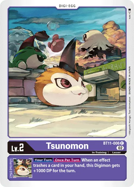 Digimon TCG Card 'BT11-006' 'Tsunomon'