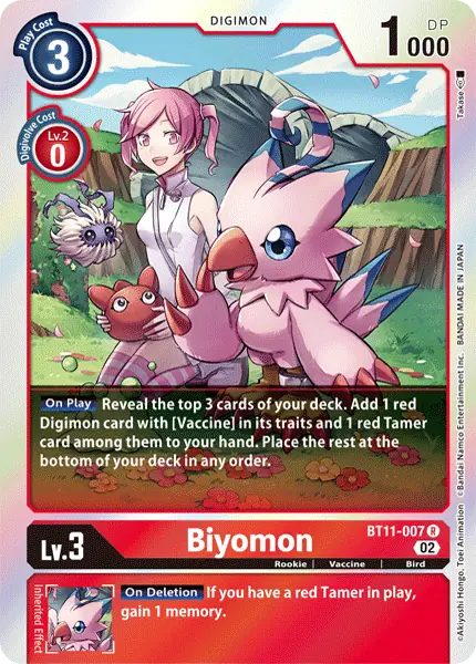 Digimon TCG Card BT11-007 Biyomon