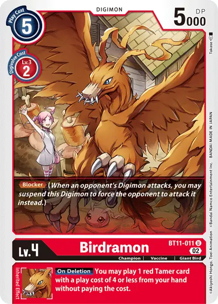 Digimon TCG Card 'BT11-011' 'Birdramon'