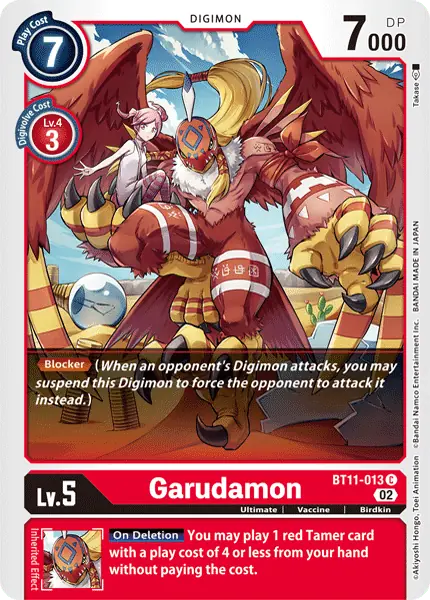 Digimon TCG Card 'BT11-013' 'Garudamon'